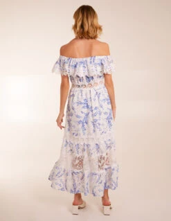 Bardot Neck Lace Maxi Dress -Moda Ulla Shop BV5098002 127763