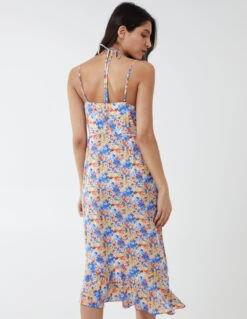 Twist Front Floral Print Midi Dress -Moda Ulla Shop NL1918BV002 60813