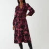 Shirred Bust Wrap Midi Dress 1 Shirred Bust Wrap Midi Dress -Moda Ulla Shop NL222867 PINK 23