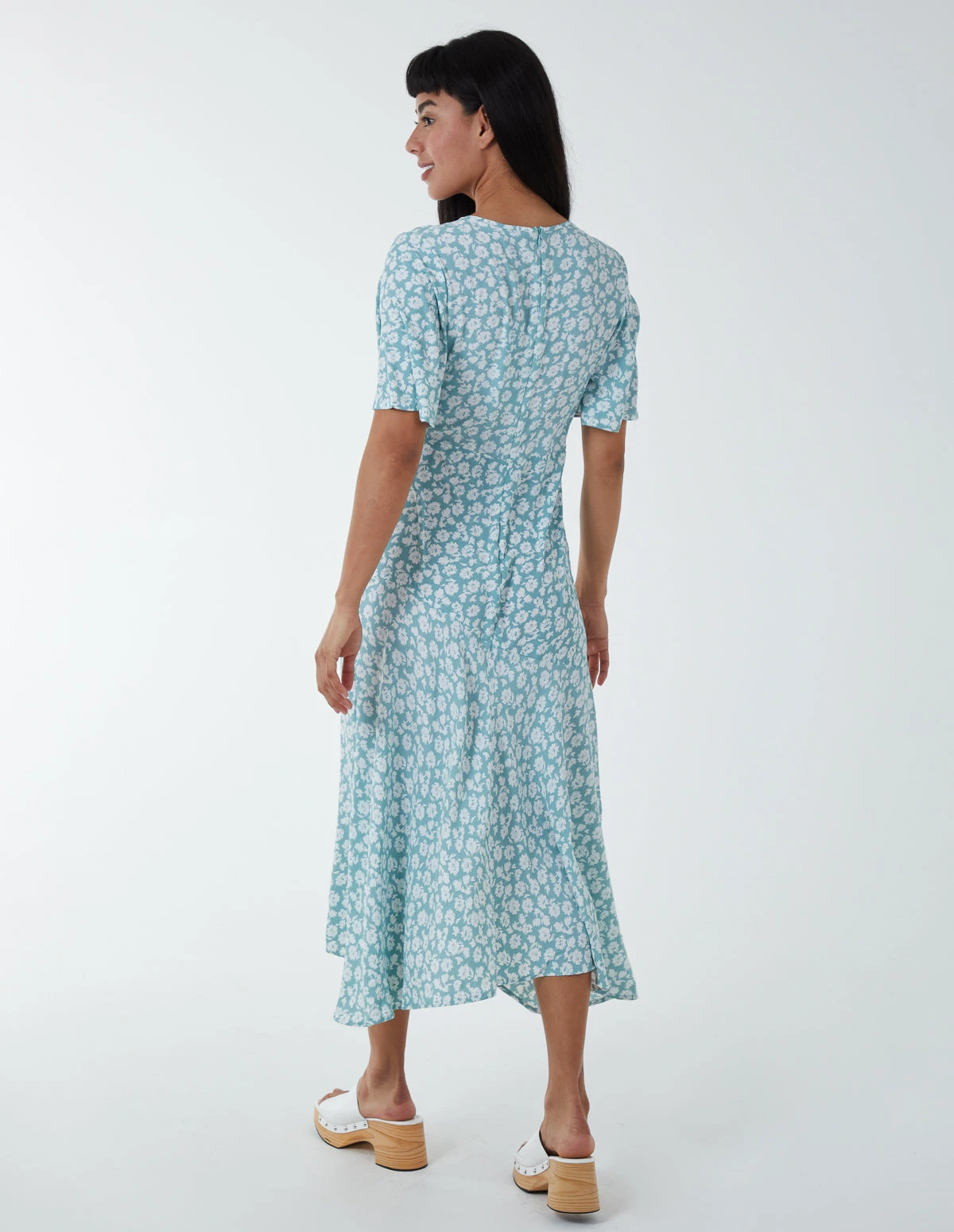 Angel Sleeves Wrap Midi Dress 5 Angel Sleeves Wrap Midi Dress - Image 3