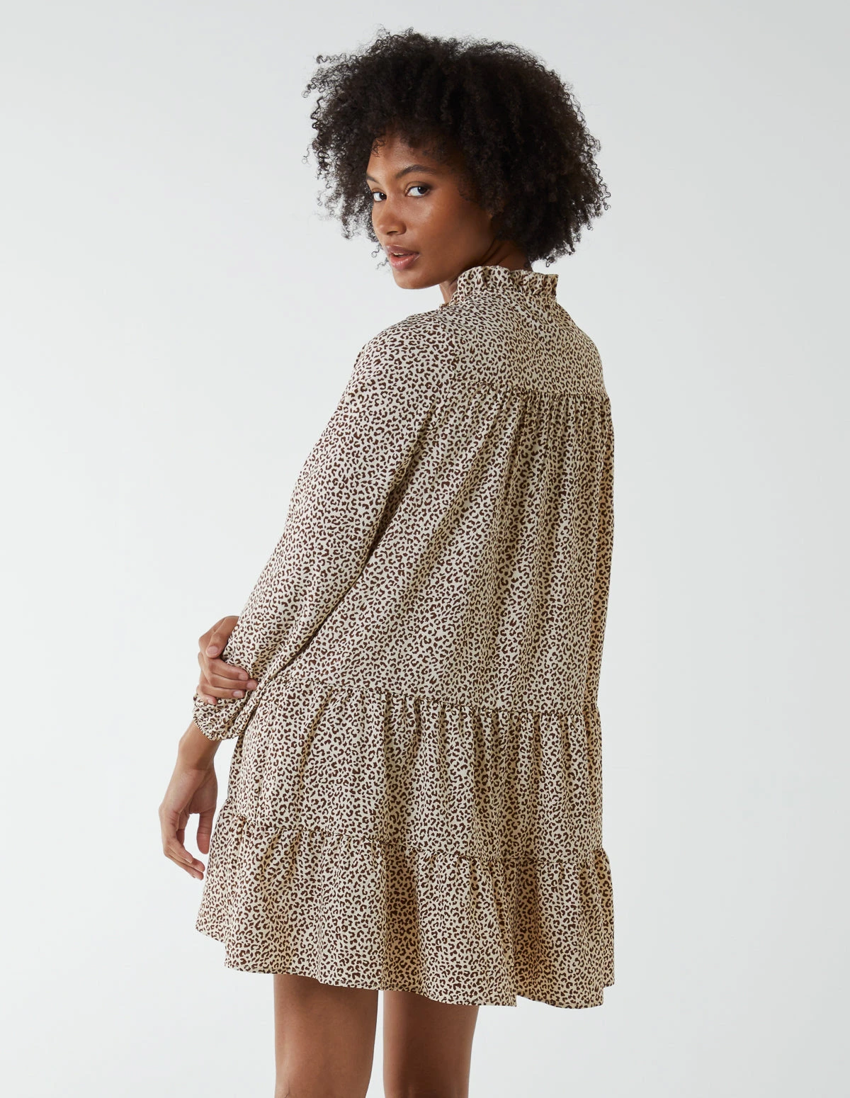 Shirred Cheetah Smock Dress 5 Shirred Cheetah Smock Dress - Image 3