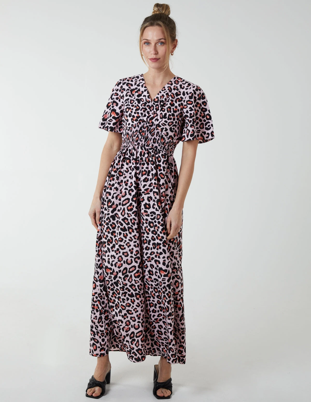 Shirred Waist Butterfly Sleeve Dress 5 Shirred Waist Butterfly Sleeve Dress - Image 3