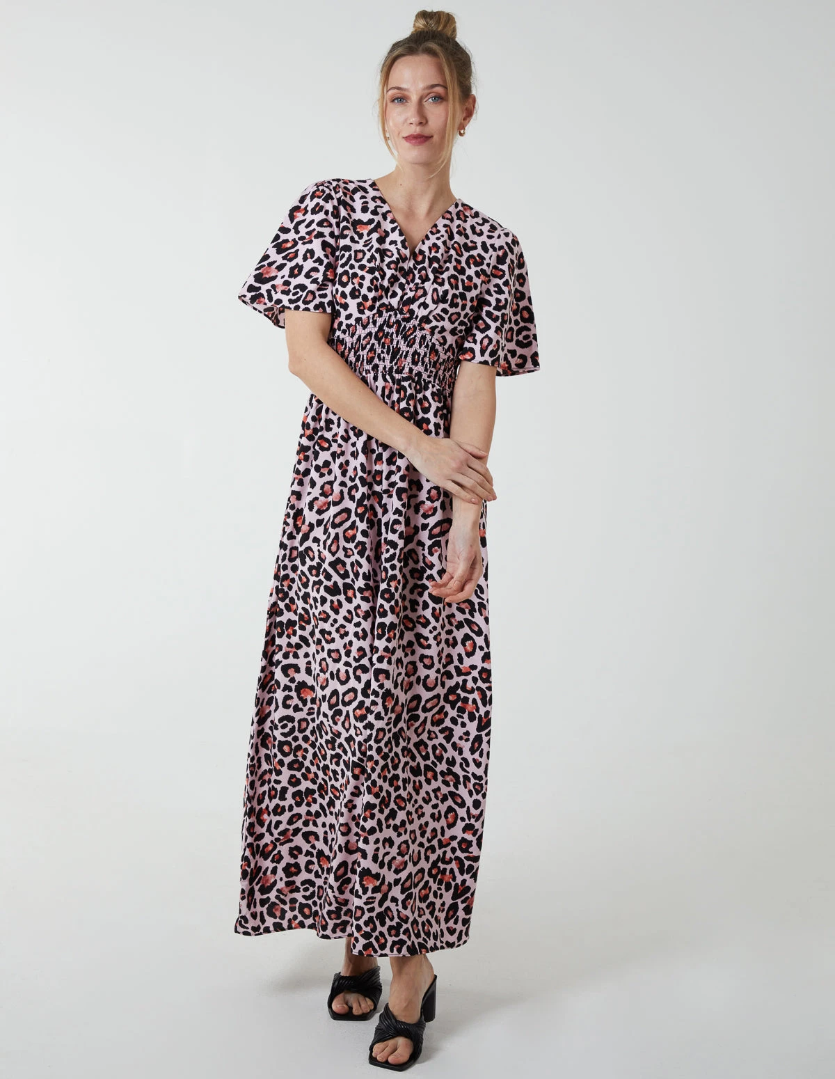 Shirred Waist Butterfly Sleeve Dress 3 Shirred Waist Butterfly Sleeve Dress