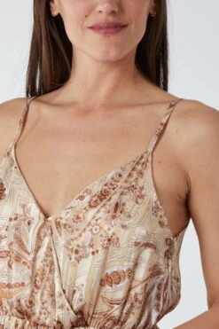 Paisley Wrap Dress -Moda Ulla Shop QED2757 GOLD 6252