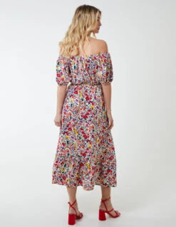 Bardot Midi Dress With Frill Hem 9 Bardot Midi Dress With Frill Hem -Moda Ulla Shop bv233877 creampattern 4260