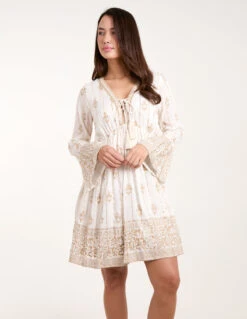 Lace-Up Mini Dress 8 Lace-Up Mini Dress -Moda Ulla Shop bv245836014 ivory 7236