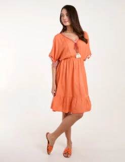 Moda Ulla Shop 15 Tassel Detail V Neck Dress