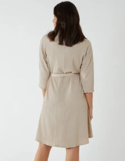 V Neck Crunchy Stitch Batwing Dress -Moda Ulla Shop bv2572 stone 1784
