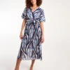 Wrap Over Pleat Dress 2 Wrap Over Pleat Dress -Moda Ulla Shop bv3917 navy 35505