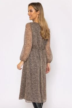 Wrap Front Midi Dress In Animal Print -Moda Ulla Shop carraig donn 23aw wrap front dress 141902