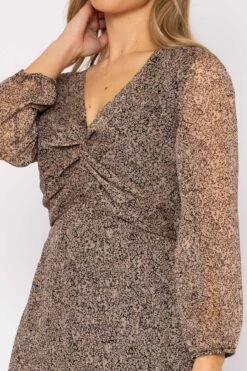 Wrap Front Midi Dress In Animal Print -Moda Ulla Shop carraig donn 23aw wrap front dress 271000