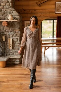 Wrap Front Midi Dress In Animal Print -Moda Ulla Shop carraig donn 23aw wrap front dress 541770