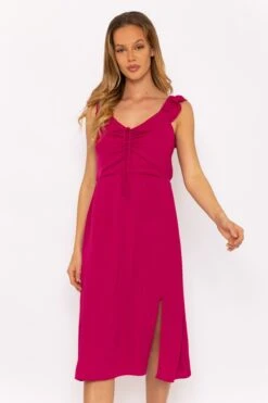 Adeline Pink Midi Dress -Moda Ulla Shop carraig donn adeline pink midi dress 387625