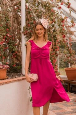 Adeline Pink Midi Dress -Moda Ulla Shop carraig donn adeline pink midi dress 803828