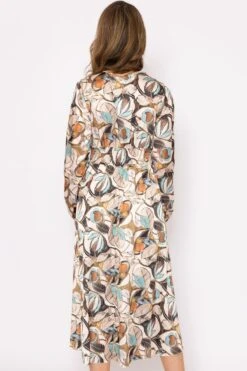 Alina Cream Print Midi Dress -Moda Ulla Shop carraig donn alina cream print midi dress 609249