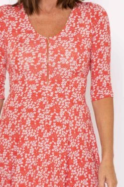 Aoife Red Print Dress -Moda Ulla Shop carraig donn aoife red print dress 855752