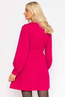 Belted Mini Dress In Fuchsia 9 Belted Mini Dress In Fuchsia -Moda Ulla Shop carraig donn belted mini dress in fuchsia 264861