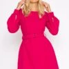 Belted Mini Dress In Fuchsia 2 Belted Mini Dress In Fuchsia -Moda Ulla Shop carraig donn belted mini dress in fuchsia 590182