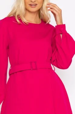 Belted Mini Dress In Fuchsia 8 Belted Mini Dress In Fuchsia -Moda Ulla Shop carraig donn belted mini dress in fuchsia 692844