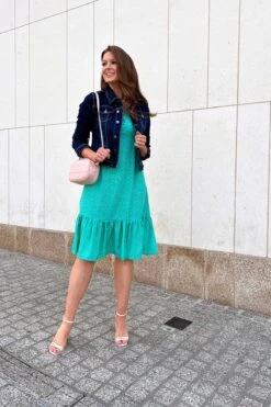 Betty Midi Dress In Aqua Print -Moda Ulla Shop carraig donn betty midi dress in aqua print 216540
