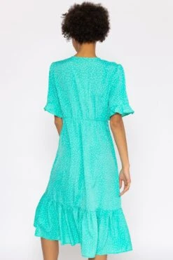 Betty Midi Dress In Aqua Print -Moda Ulla Shop carraig donn betty midi dress in aqua print 496995