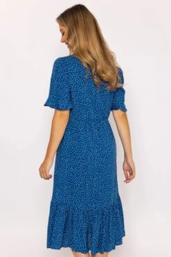 Betty Midi Dress In Blue Print -Moda Ulla Shop carraig donn betty midi dress in blue print 107061