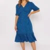Betty Midi Dress In Blue Print