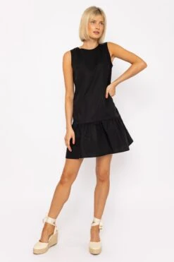 Black Poplin Mini Dress -Moda Ulla Shop carraig donn black poplin mini dress 280240
