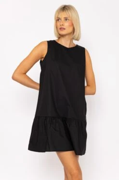 Black Poplin Mini Dress -Moda Ulla Shop carraig donn black poplin mini dress 493043