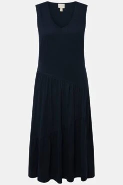 Ulla Popken Navy Sleeveless Midi Dress -Moda Ulla Shop carraig donn black sleeveless midi dress 657412