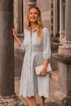 Blue Floral Embroidery Dress -Moda Ulla Shop carraig donn blue floral embroidery dress 950769