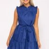 Blue Poplin Mini Dress 2 Blue Poplin Mini Dress -Moda Ulla Shop carraig donn blue poplin mini dress 795385