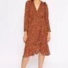 Boho Wrap Dress In Rust 2 Boho Wrap Dress In Rust -Moda Ulla Shop carraig donn boho wrap dress in rust 109315