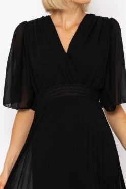 Carmen Black Pleated Midi Dress -Moda Ulla Shop carraig donn carmen black pleated midi dress 243908