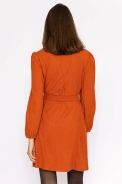 Cord Mini Dress In Rust -Moda Ulla Shop carraig donn cord mini dress in rust 225755