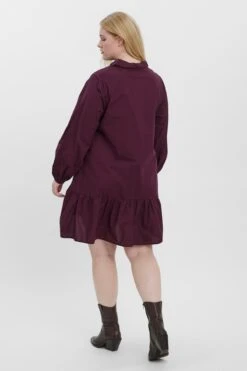 Vero Moda Curve Curve - Abby Dress In Burgundy -Moda Ulla Shop carraig donn curve abby dress in burgundy 484105