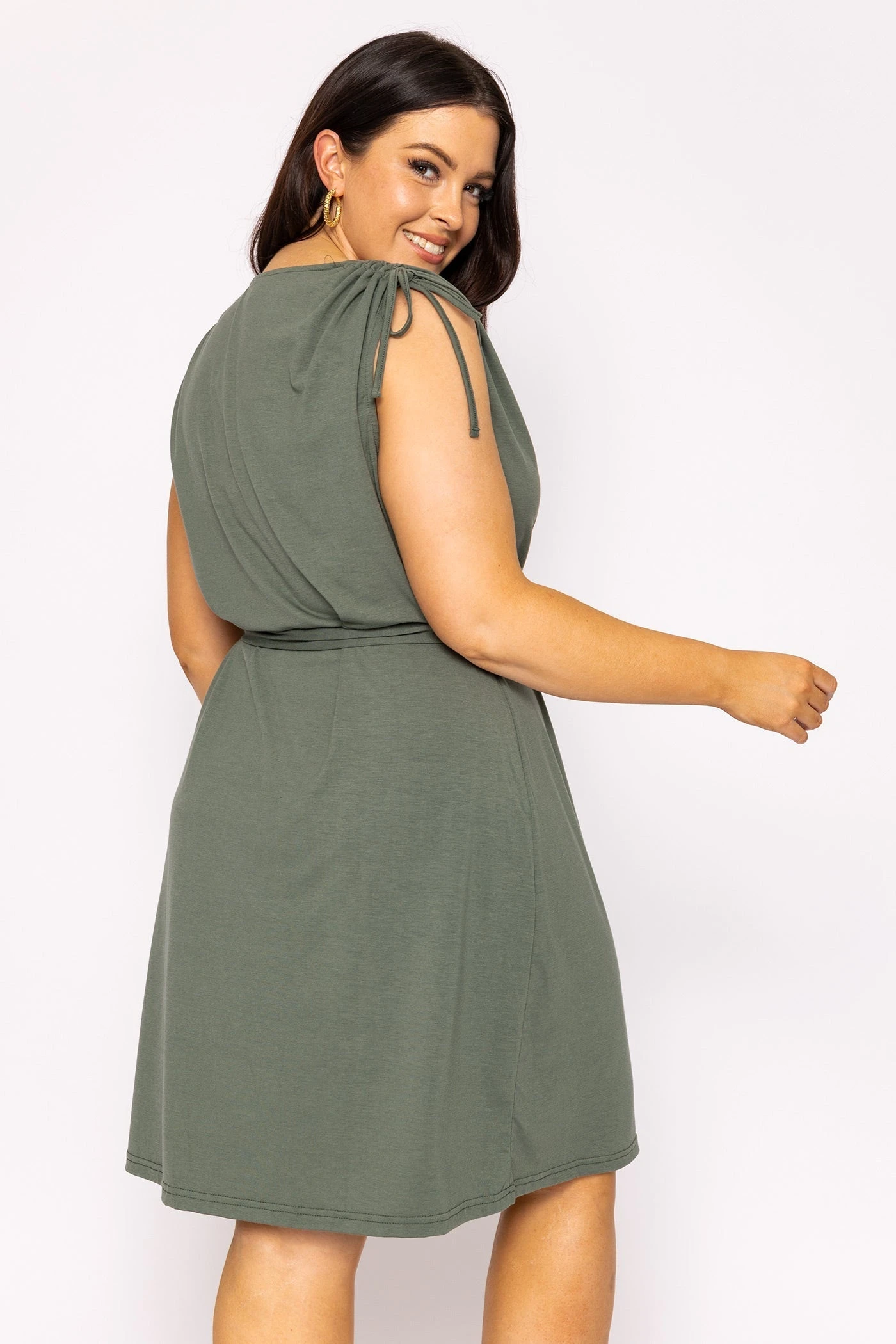 Vero Moda Curve Curve - Aila Dress In Khaki 7 Vero Moda Curve Curve - Aila Dress In Khaki - Image 5