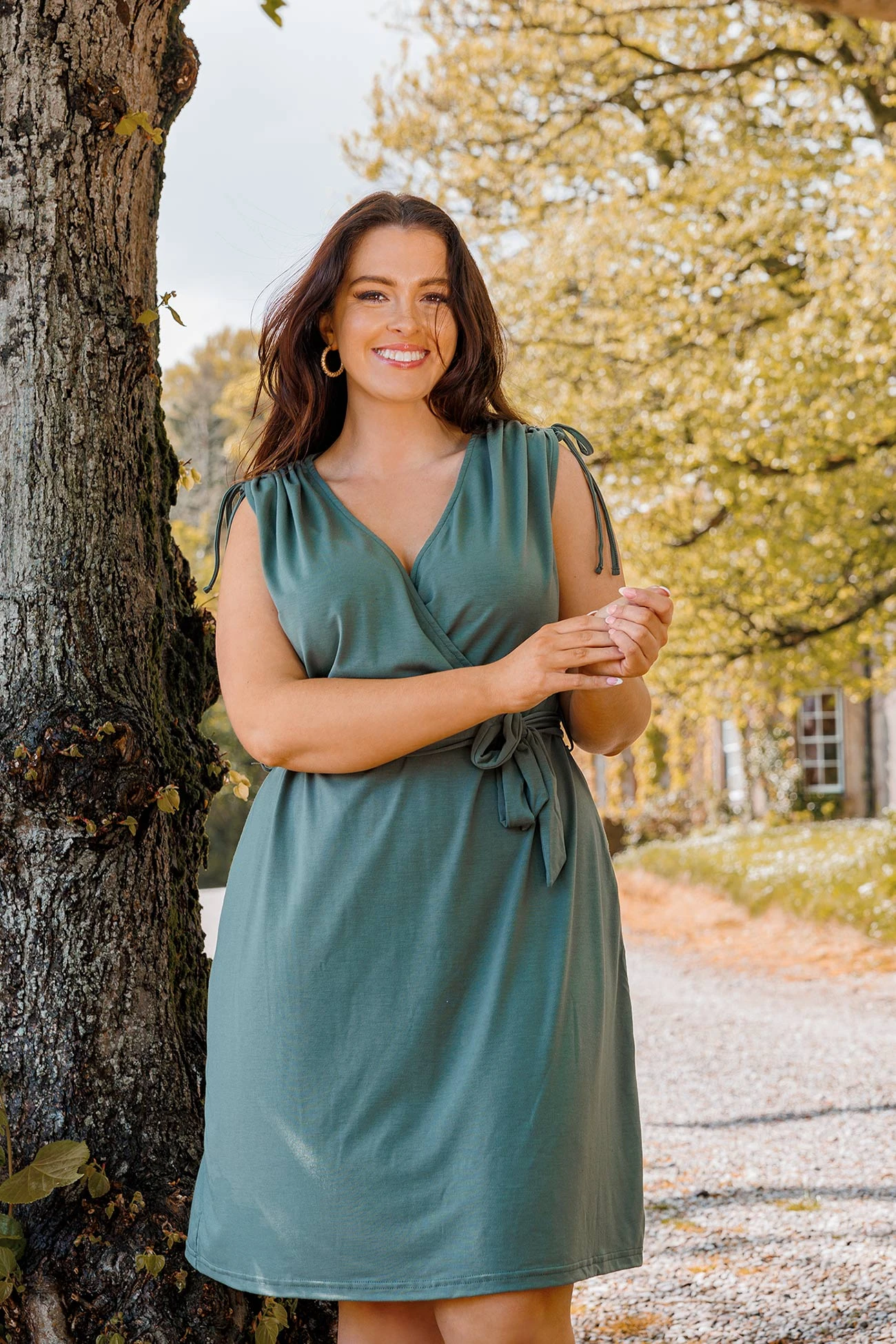 Vero Moda Curve Curve - Aila Dress In Khaki 3 Vero Moda Curve Curve - Aila Dress In Khaki