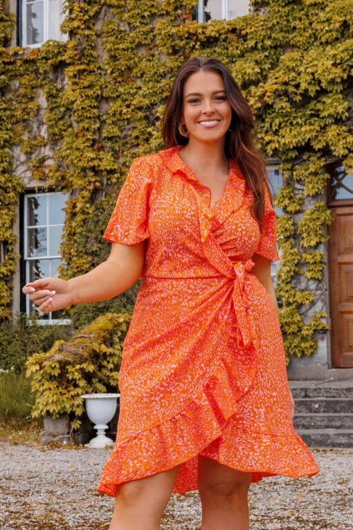 Vero Moda Curve Curve - Delilah Dress In Orange 7 Vero Moda Curve Curve - Delilah Dress In Orange -Moda Ulla Shop carraig donn curve delilah dress in orange 799374