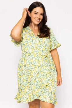 Vero Moda Curve Curve - Henna Dress In Green -Moda Ulla Shop carraig donn curve henna dress in green 929647