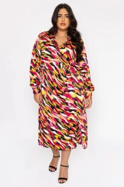 Vero Moda Curve Curve - Kleo Shirt Dress In Multi Print