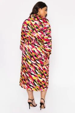 Vero Moda Curve Curve - Kleo Shirt Dress In Multi Print -Moda Ulla Shop carraig donn curve kleo shirt dress in multi print 499832