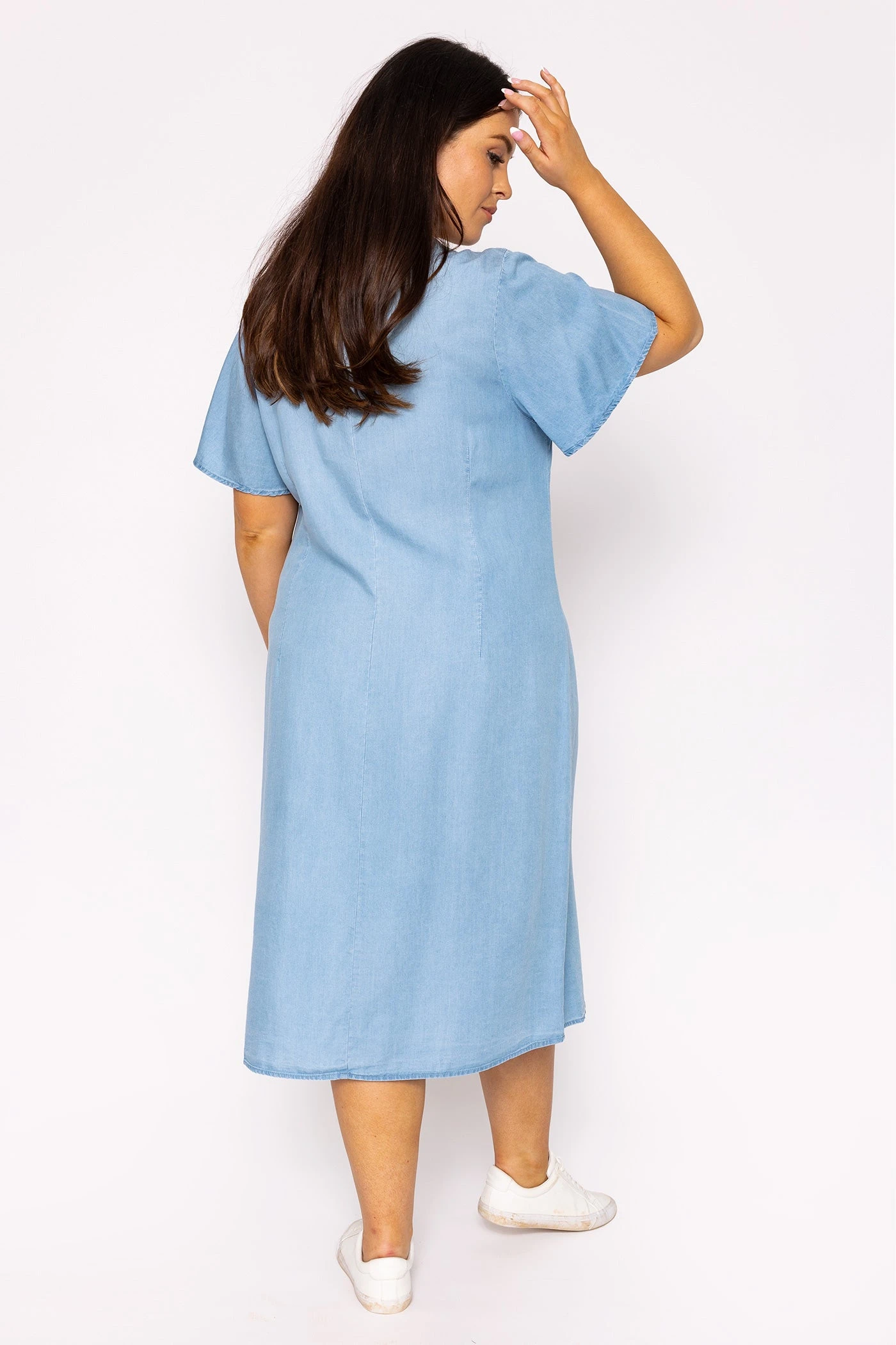 Vero Moda Curve Curve - Liliana Dress In Light Blue Denim 7 Vero Moda Curve Curve - Liliana Dress In Light Blue Denim - Image 5