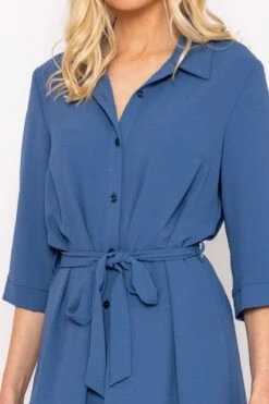 Blue Belted Shirt Dress -Moda Ulla Shop carraig donn denim blue belted shirt dress 728809