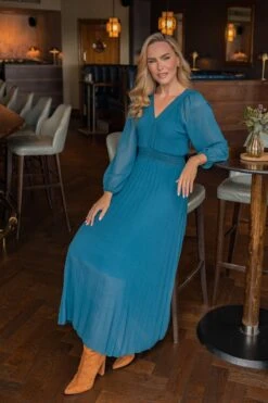 Eleanor Midi Dress In Teal -Moda Ulla Shop carraig donn eleanor midi dress in teal 635532