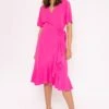 Ella Midi Dress In Fuchsia -Moda Ulla Shop carraig donn ella midi dress in fuchsia 403533