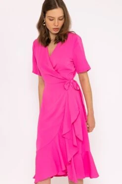 Ella Midi Dress In Fuchsia -Moda Ulla Shop carraig donn ella midi dress in fuchsia 907162