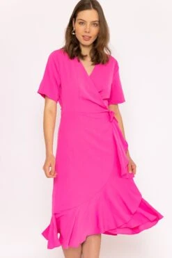 Ella Midi Dress In Fuchsia -Moda Ulla Shop carraig donn ella midi dress in fuchsia 996513