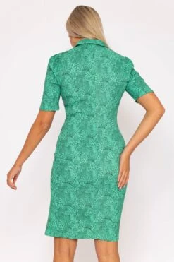 Green Floral Crinkle Dress -Moda Ulla Shop carraig donn green floral crinkle dress 999369