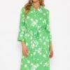 Green Printed Viscose Shirt Dress -Moda Ulla Shop carraig donn green printed viscose shirt dress 175221